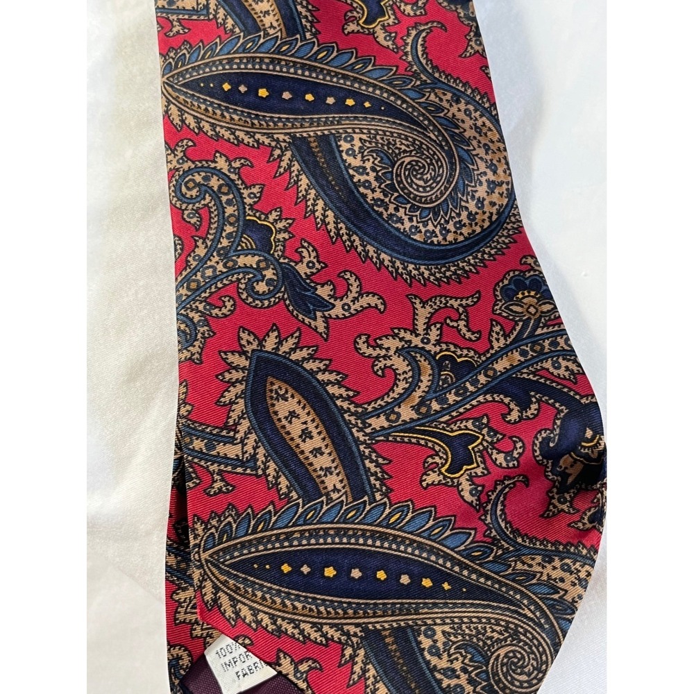 Gant Paisley Tie Mens Red Excellent Silk Classic Formal Necktie Office Wear